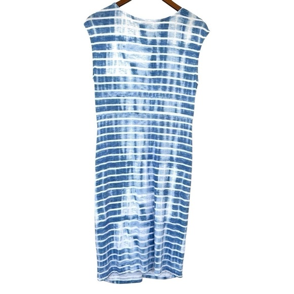 Liz Claiborne popover dress, sleeves, crew neck, stretchy knit fabric, midi - Picture 11 of 14